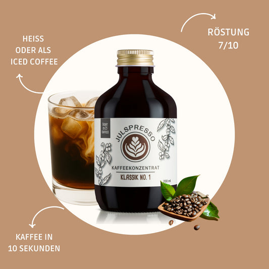 JULSPRESSO Kaffeekonzentrat - Klassik No. 1 - ca. 25 Tassen Kaffee in einer Flasche!