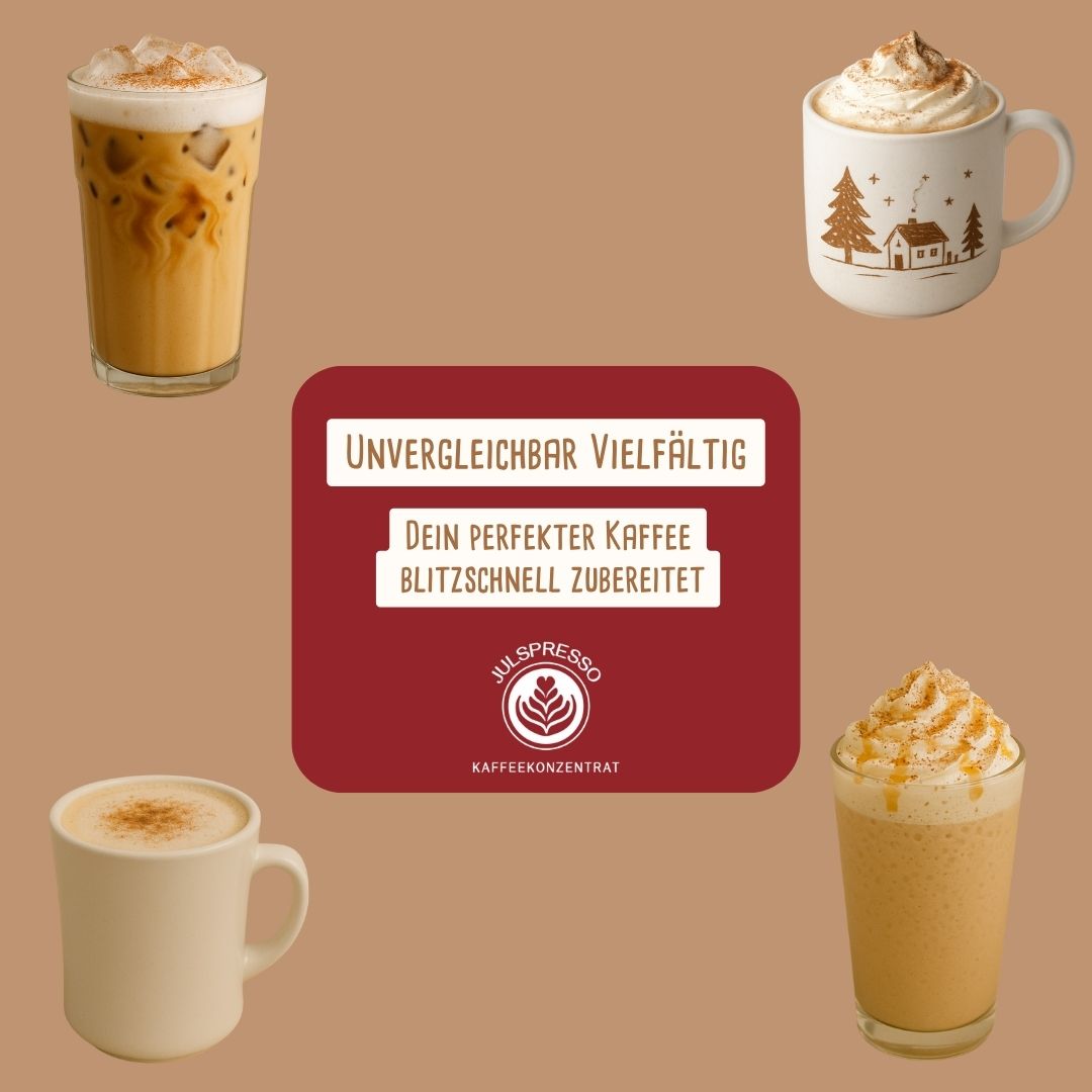 JULSPRESSO Kaffeekonzentrat Spekulatius Latte - ca. 25 Tassen Kaffee in einer Flasche!