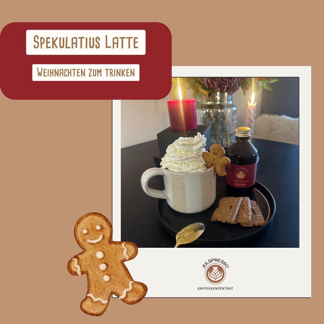 JULSPRESSO Kaffeekonzentrat Spekulatius Latte - ca. 25 Tassen Kaffee in einer Flasche!