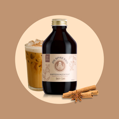 JULSPRESSO Kaffeekonzentrat Dirty Chai - ca. 25 Tassen Kaffee in einer Flasche!