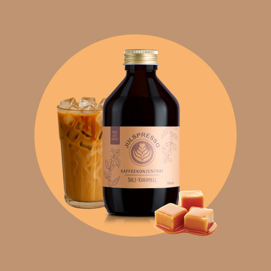 JULSPRESSO Kaffeekonzentrat Salz-Karamell - ca. 25 Tassen Kaffeegenuss in einer Flasche!